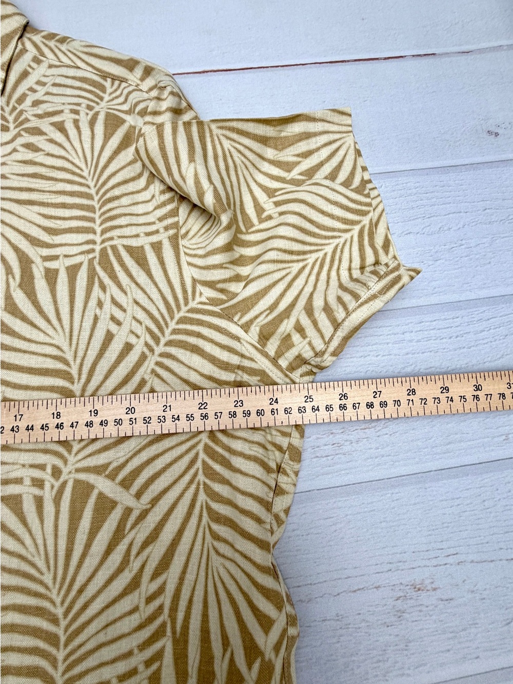 Tasso Elba Island XL Silk Linen Tropical Palm Leaf Hawaiian Shirt - Picture 5 of 6